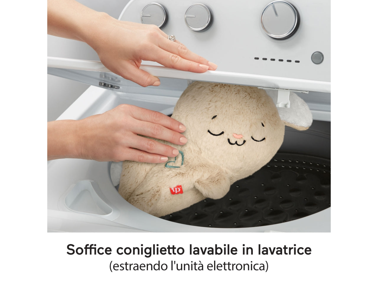 Fisher-Price - Coniglietto Coccole & Relax morbido peluche sensoriale con luci musica e movimento suoni calmanti e confortanti per il neonato giocattolo per bambini 0+ anni HXG97