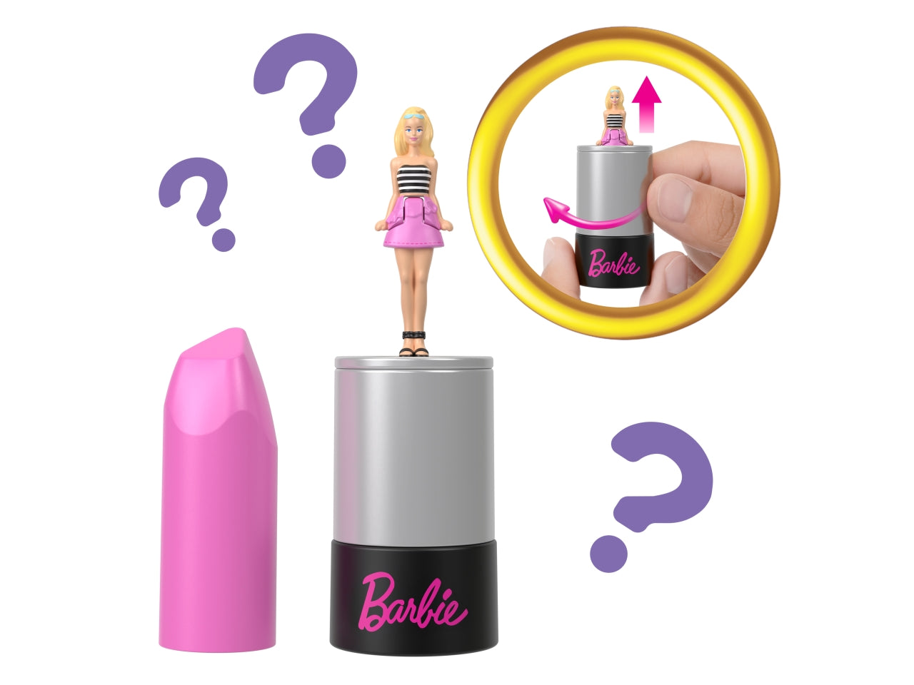 Barbie Mini barbieland fashionistas dolls, Rossetto con mini dolls a sopresa per bambine 4+  Mattel