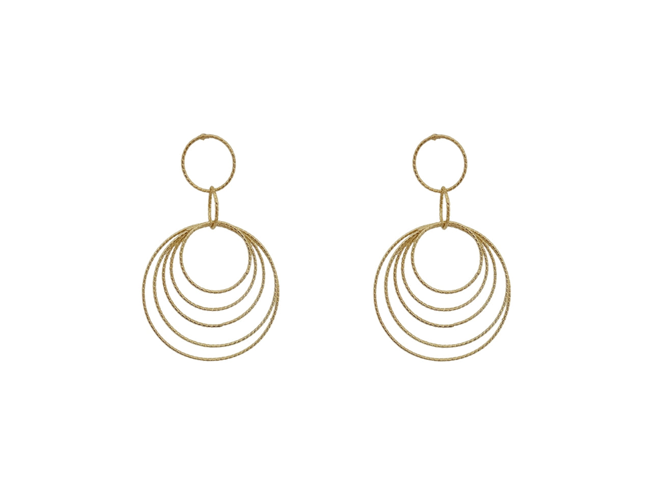 Orecchini multicerchio zigrina