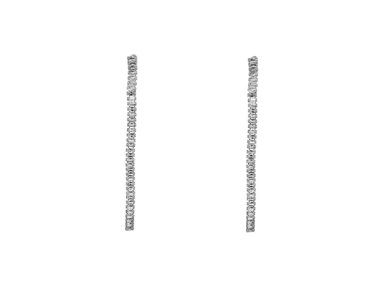 Orecchini lunghi con baguette