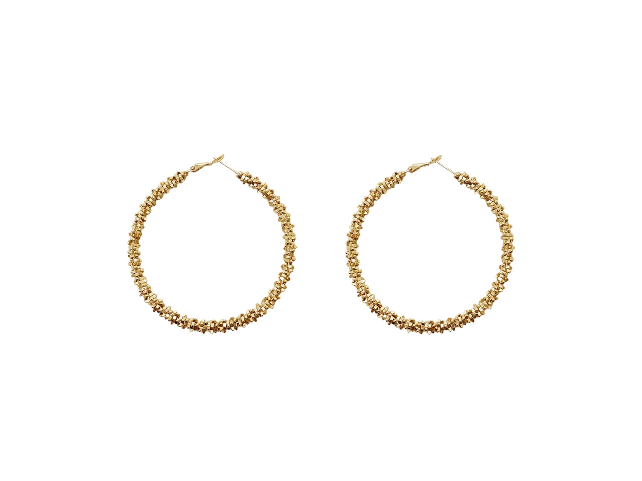 Orecchini cerchio 6cm con diamanti