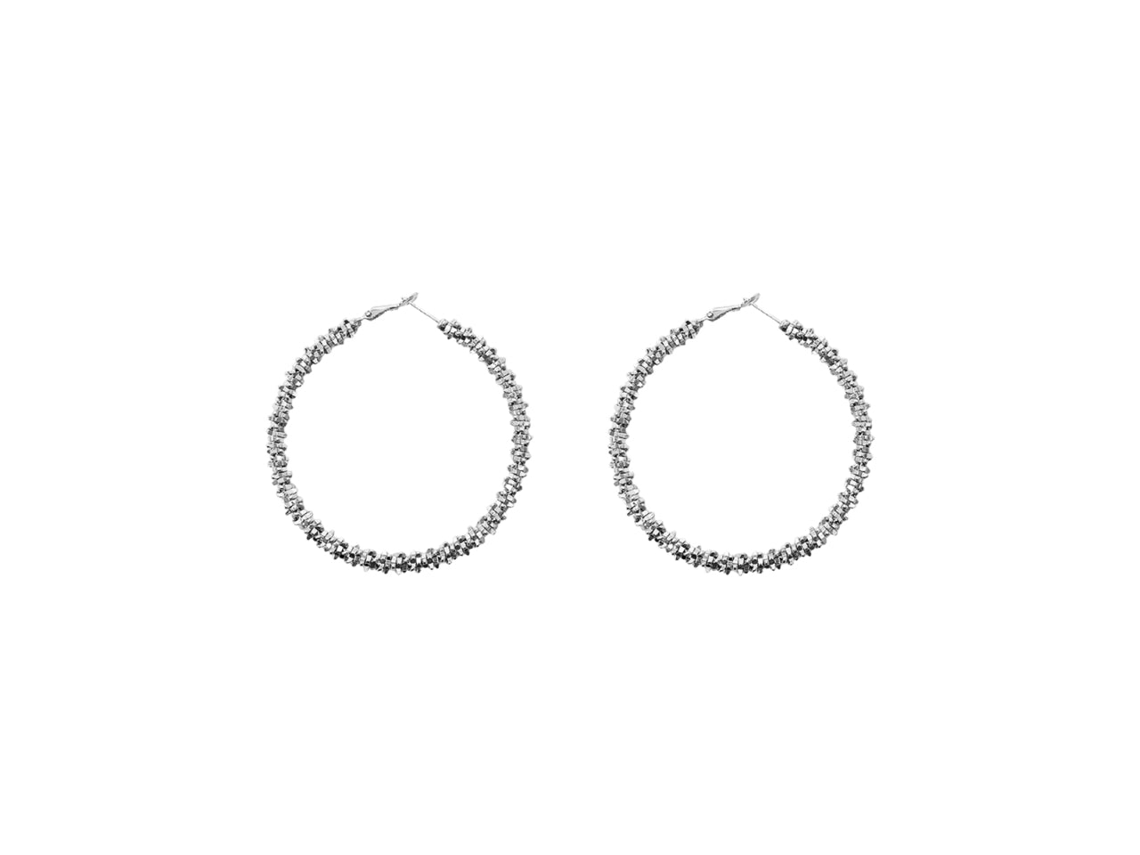 Orecchini cerchio 4cm con diamanti