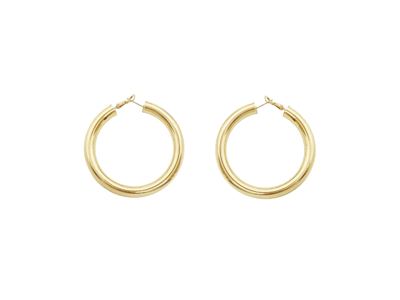 Orecchini cerchio 6cm con tubolari