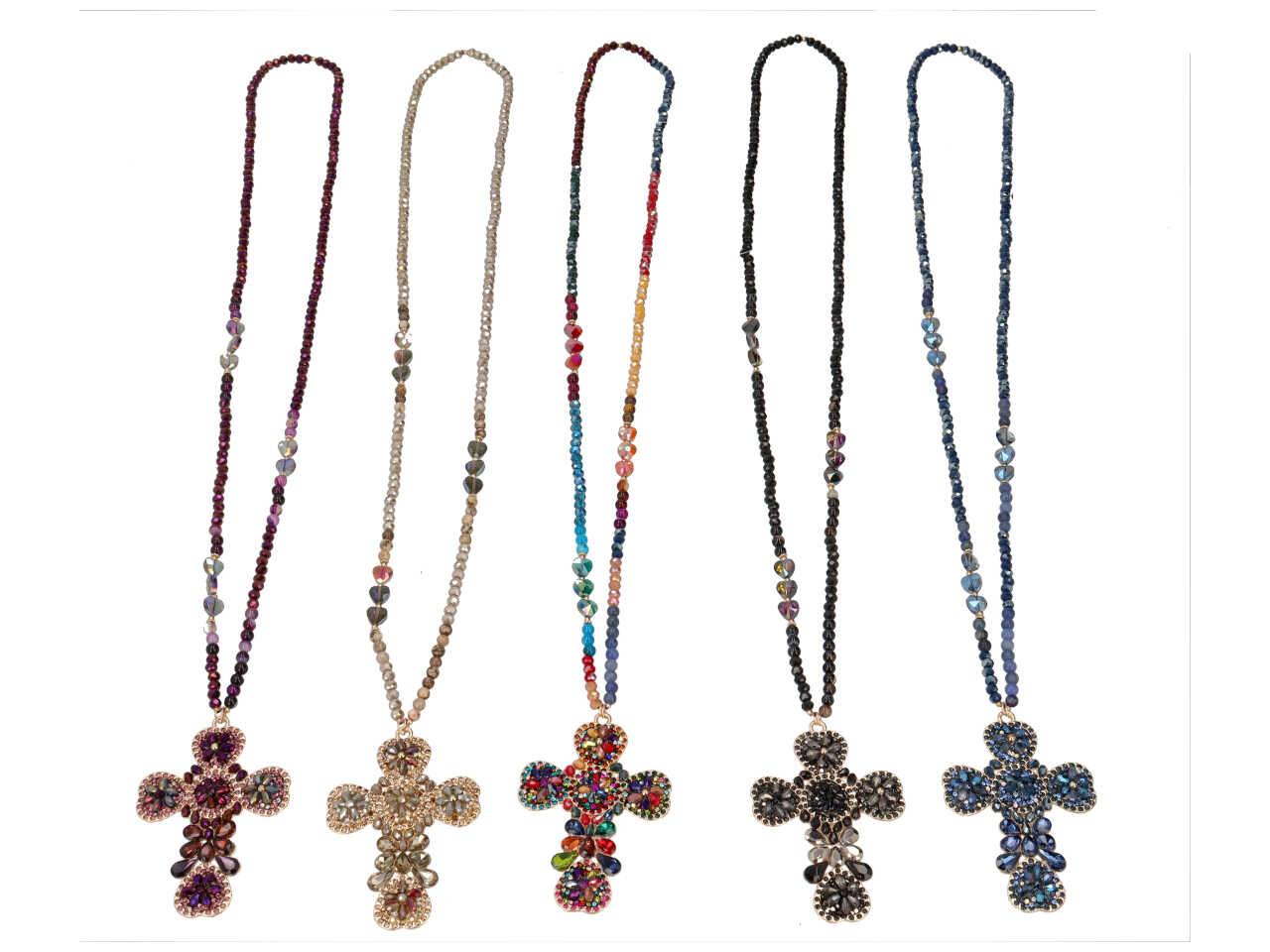 Collana lunga con croce grande