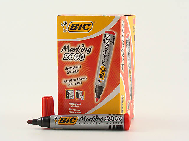 Marcatore bic rosso tratto 2.5mm 12 pezzi