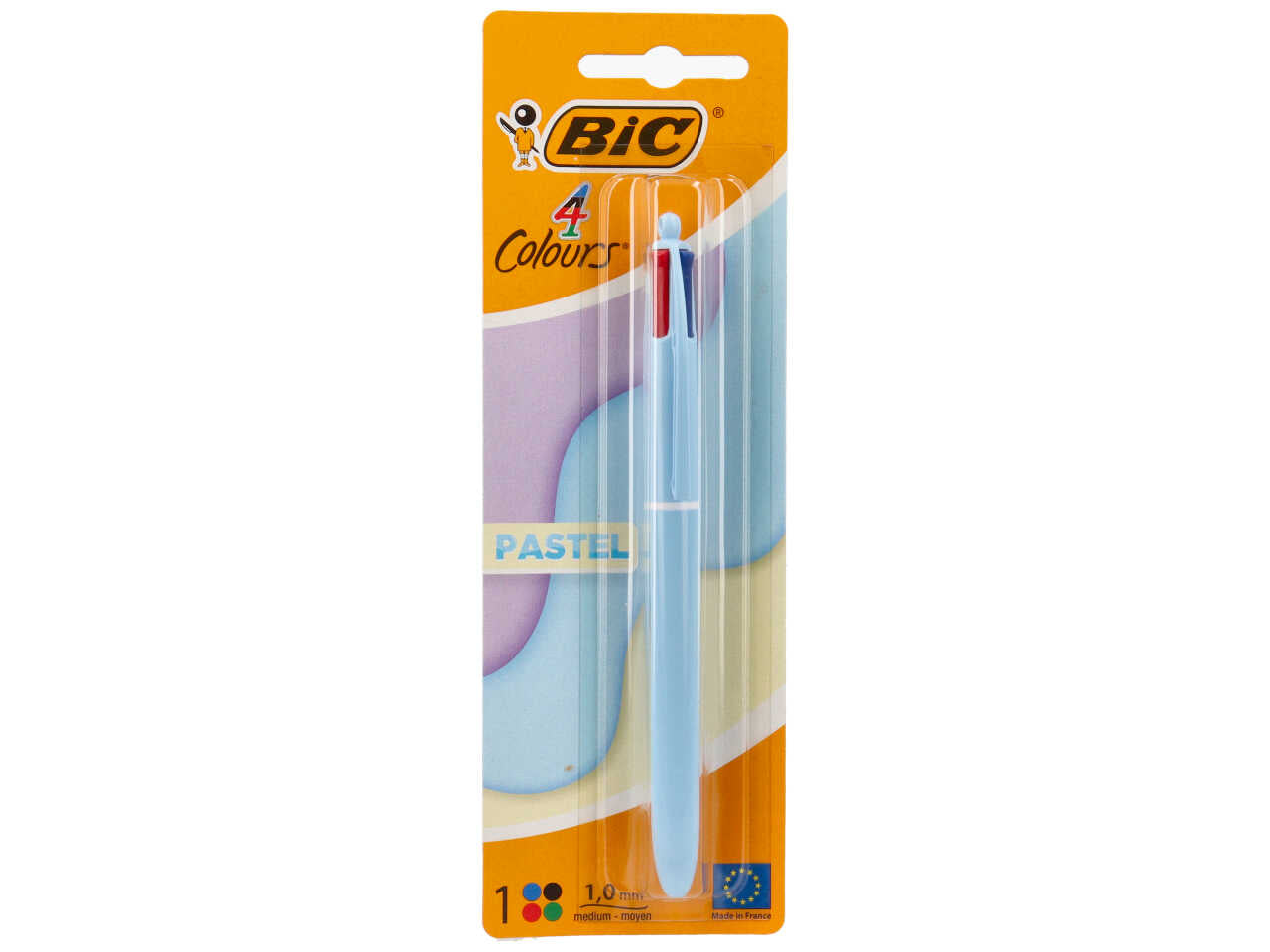 Penna Bic 4 colori Colours Pastel punta media