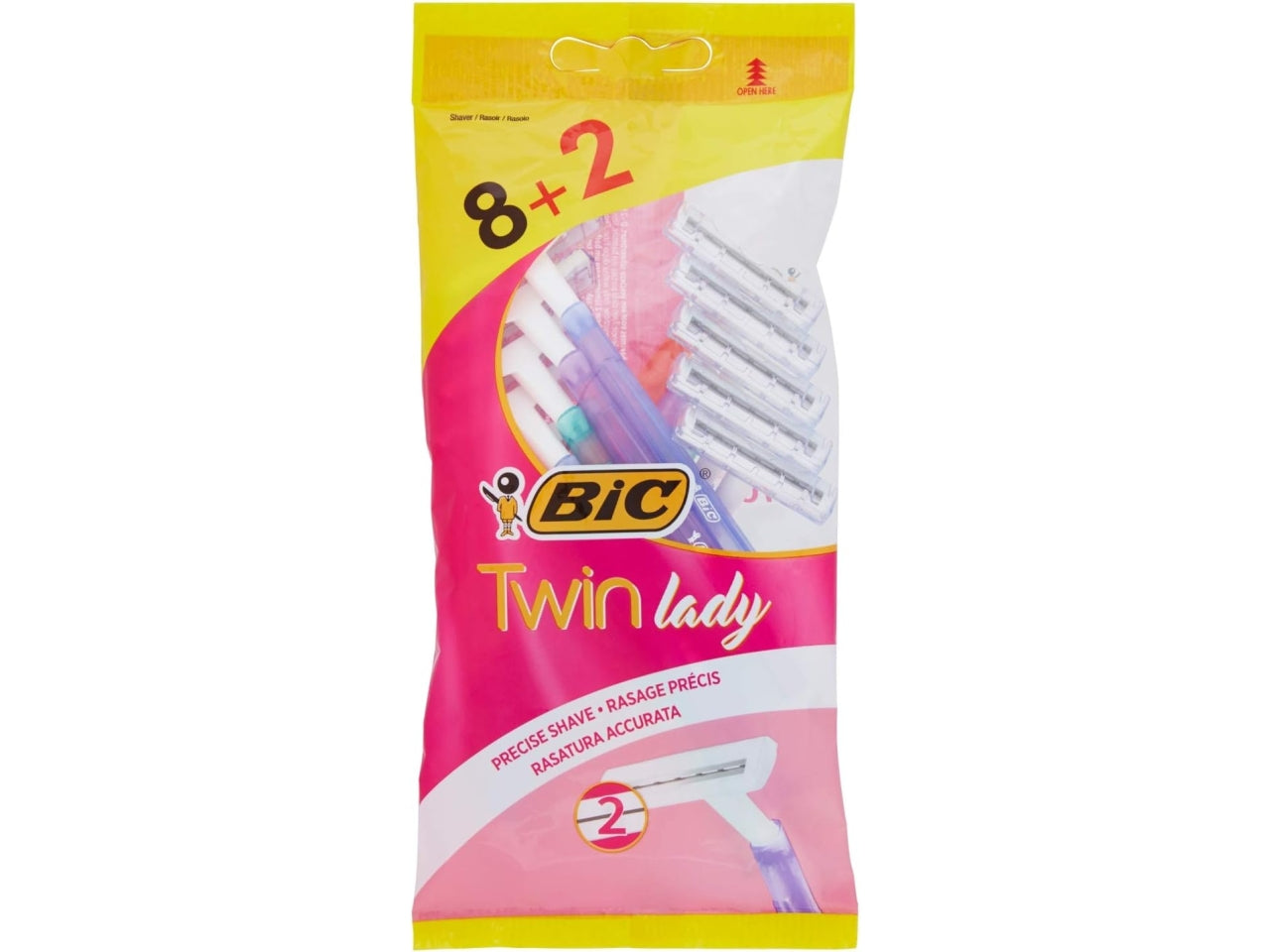 Bic rasoio lamette twin lady confezione 8+2 pezzi $