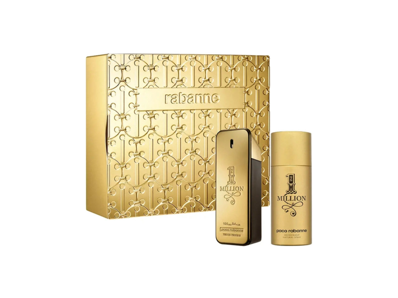 Cofanetto uomo Paco Rabanne 1 million con profumo Eau De Toilette 100ml e deodorante spray 150ml $