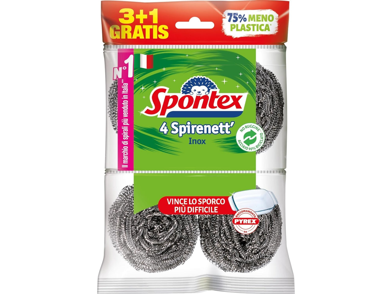 Spontex spirenett inox paglietta 3+1