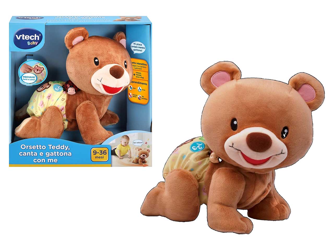 Vtech orsetto teddy canta e gattona con me