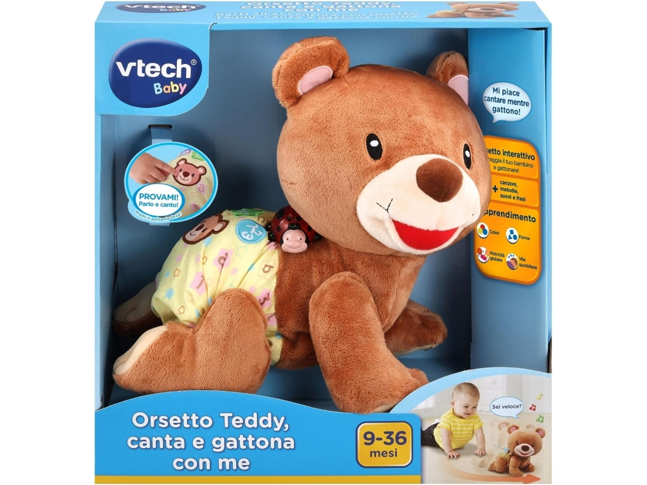 Vtech orsetto teddy canta e gattona con me