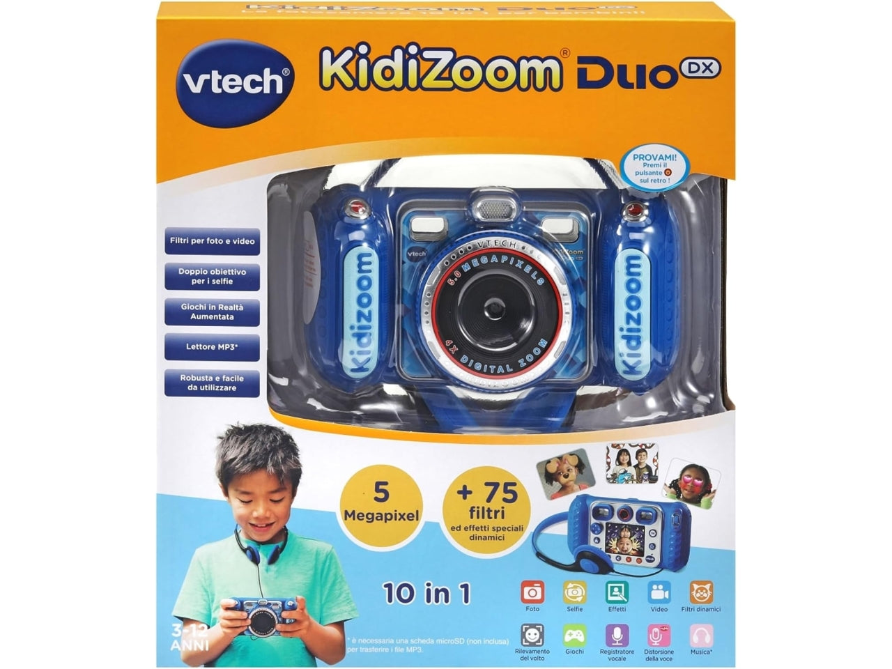 Vtech macchina fotografica per bambini kidizzom duo dx blu