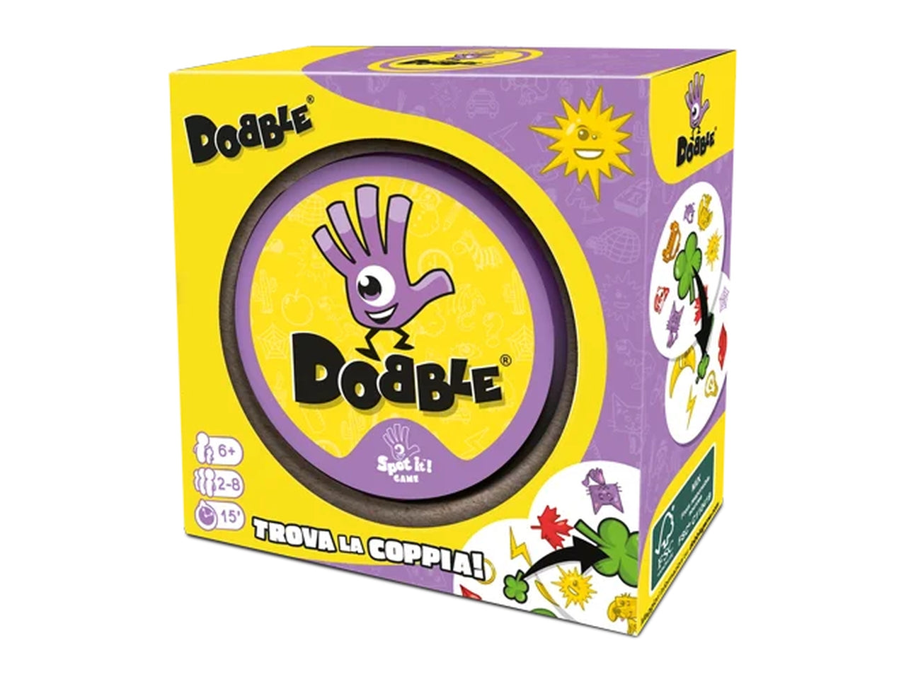 Dobble Eco-Sleeve: Gioco da Tavolo Eco-friendly per il Divertimento in Famiglia, 2-8 Partecipanti, Dai 6 Anni in su, Versione Italiana - Asmodee