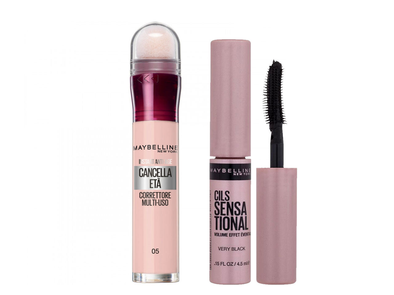 Maybelline correttore 05+mascara $