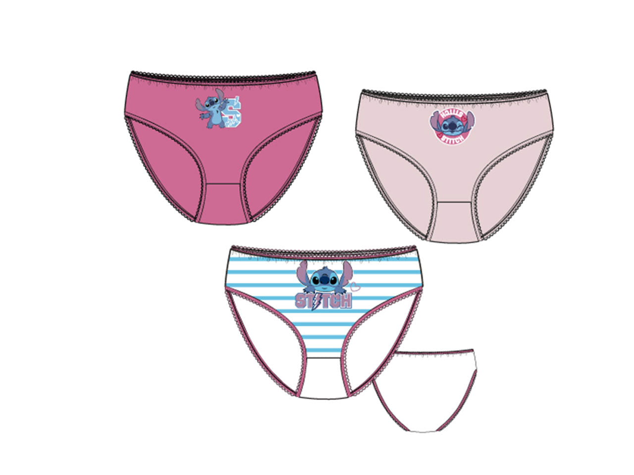 Lilo e Stitch set da 3 slip in cotone