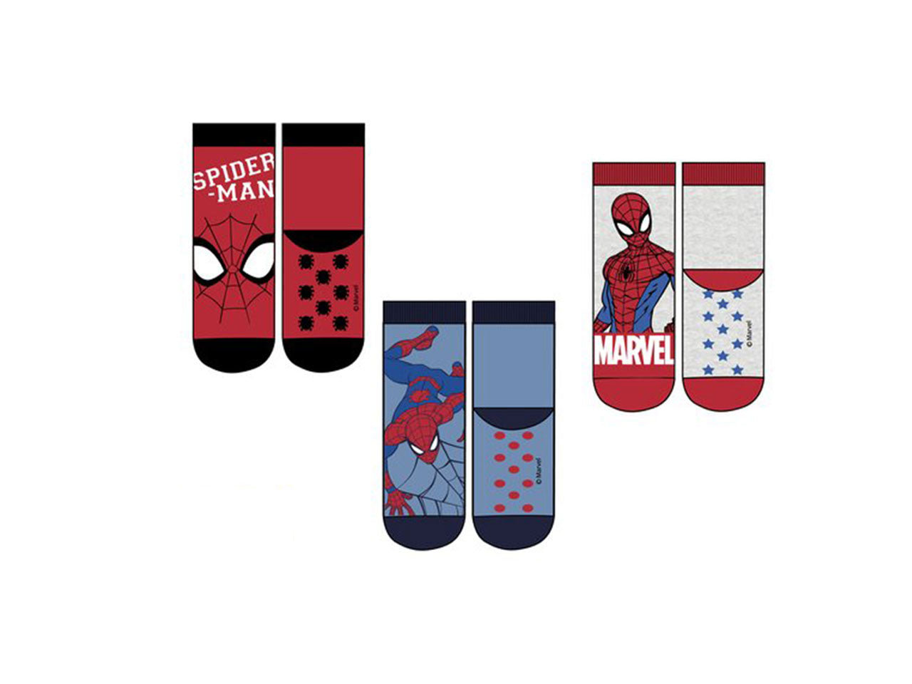 Spiderman calzini antiscivolo taglie dal 23 al 34