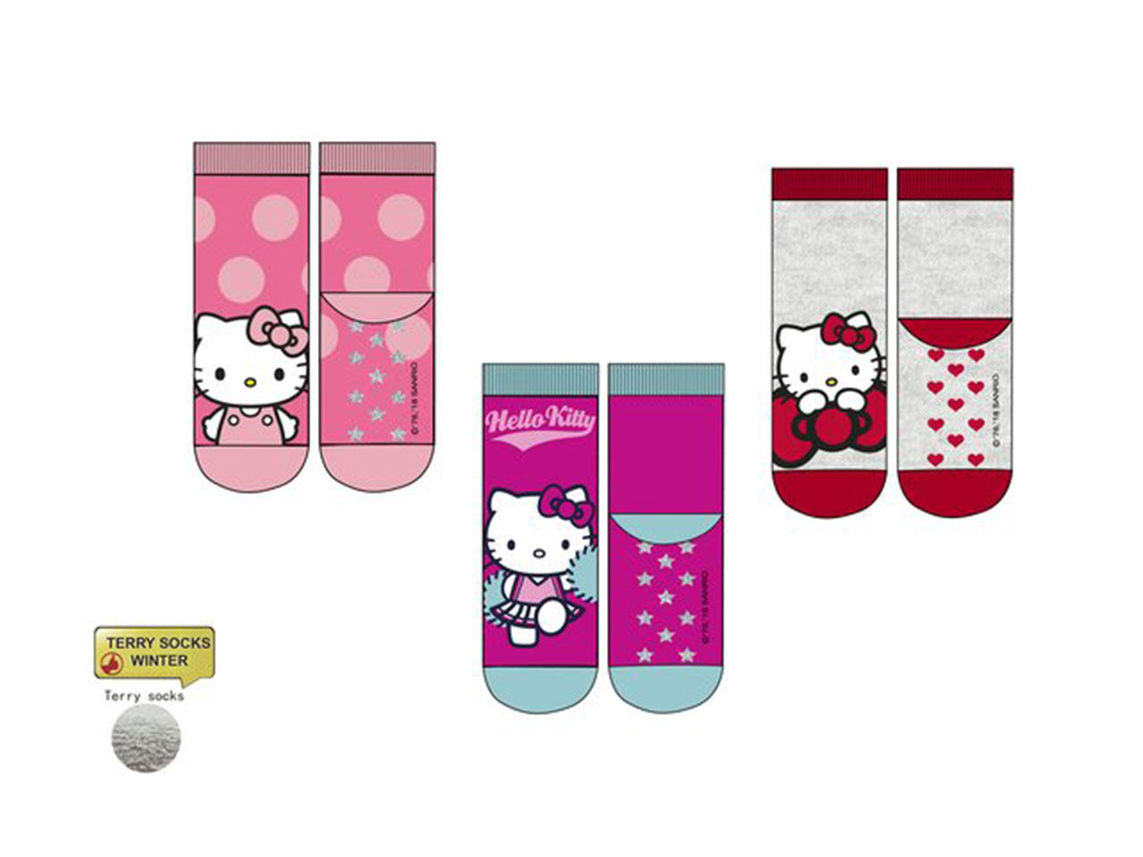 Hello kitty calzini antiscivolo 23/26 - 27/30 - 31/34