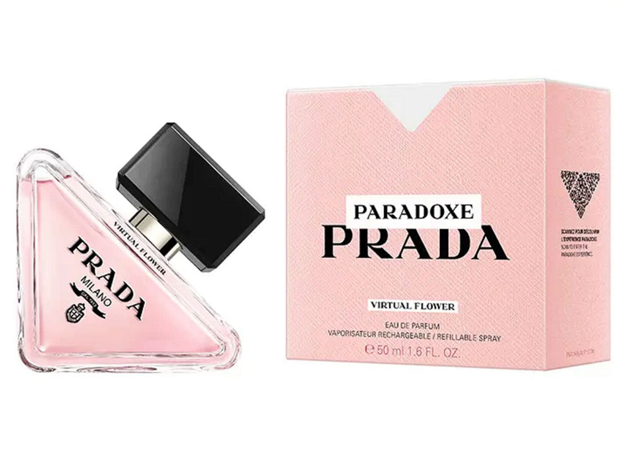 Profumo donna Prada Paradoxe Virtual Flower Eau De Parfum 50 ml, Flacone ricaricabile Bergamotto, Giacinto $