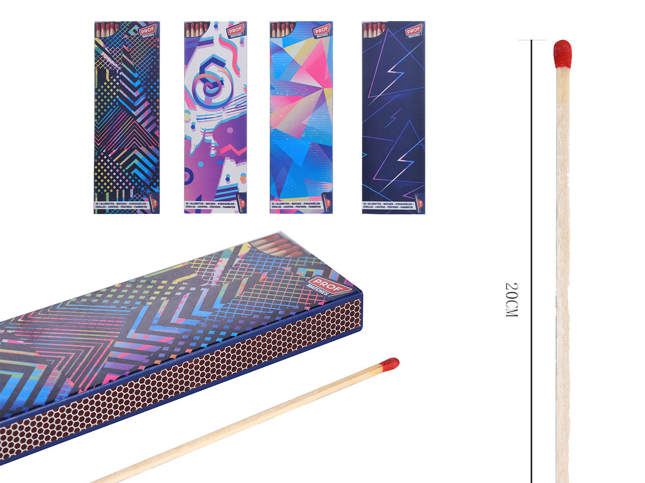 Fiammiferi party matches 200mm 40pezzi