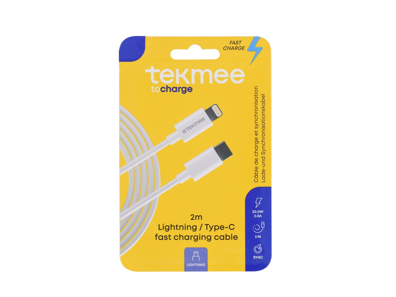 Tekmee cavo di ricarica rapida 2m type-c