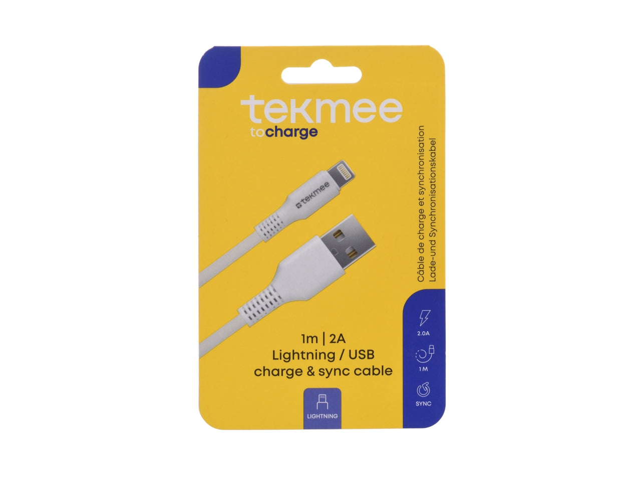 Tekmee cavetto carica cellulare iphone 1 metro