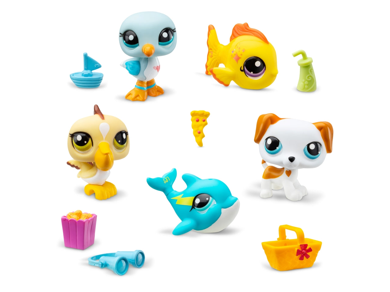 Littlest petshop pack 5 pets - spiaggia