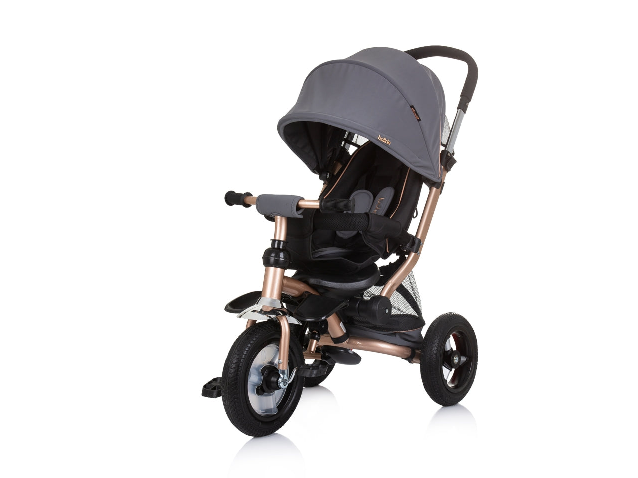 Triciclo evolutivo reclinabile con ruote in gomma gonfiabili Bolide Granite età 18 mesi | Chipolino