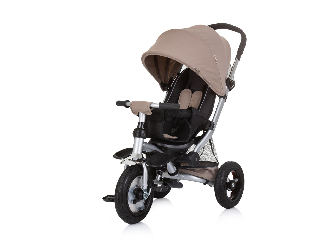 Triciclo evolutivo reclinabile con ruote in gomma gonfiabili Bolide Macadamia età 18 mesi | Chipolino