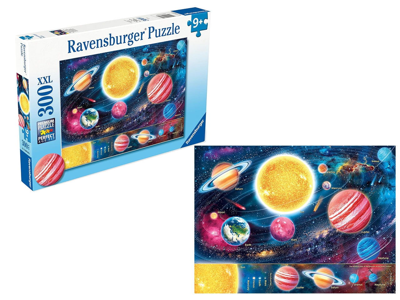 Puzzle 300 Pezzi XXL Il Sistema Solare, Idea Regalo per Bambini 9+ Anni, Tema Spazio, Gioco Educativo - Ravensburger