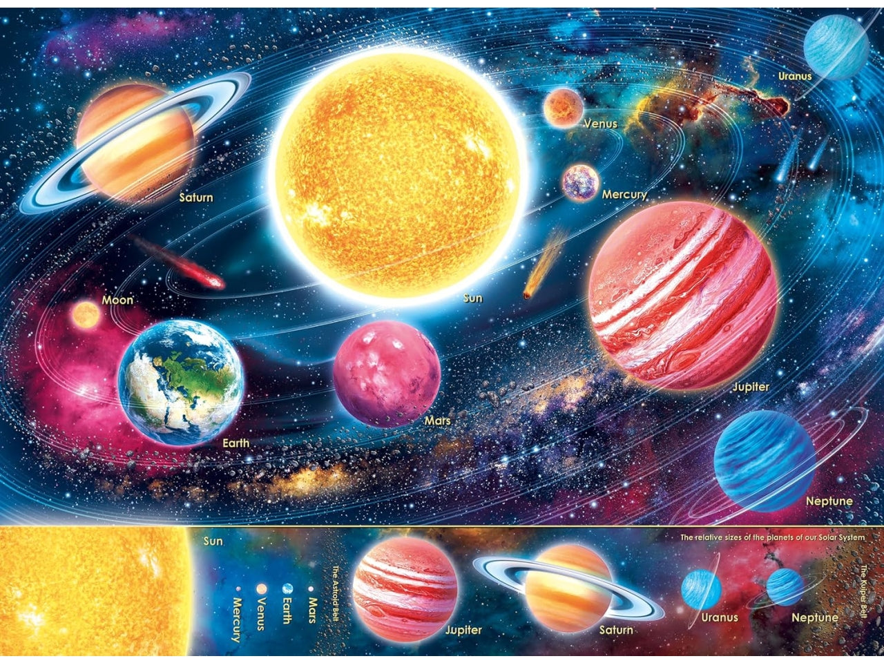 Puzzle 300 Pezzi XXL Il Sistema Solare, Idea Regalo per Bambini 9+ Anni, Tema Spazio, Gioco Educativo - Ravensburger