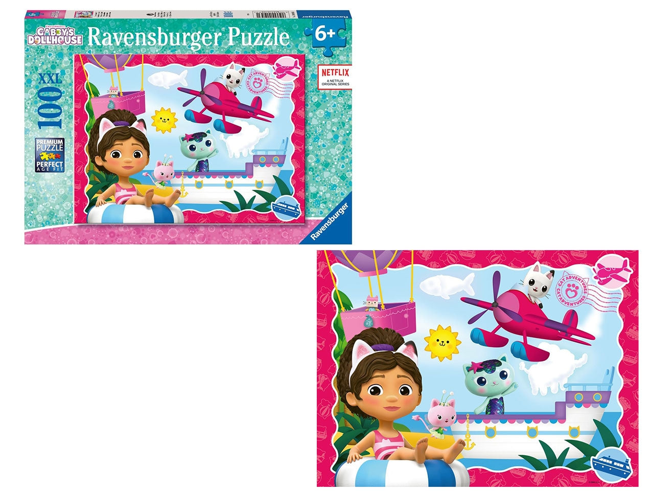 Puzzle 100 Pezzi XXL Gabby's Dollhouse, Idea Regalo per Bambini 6+ Anni, Gioco Educativo - Ravensburger