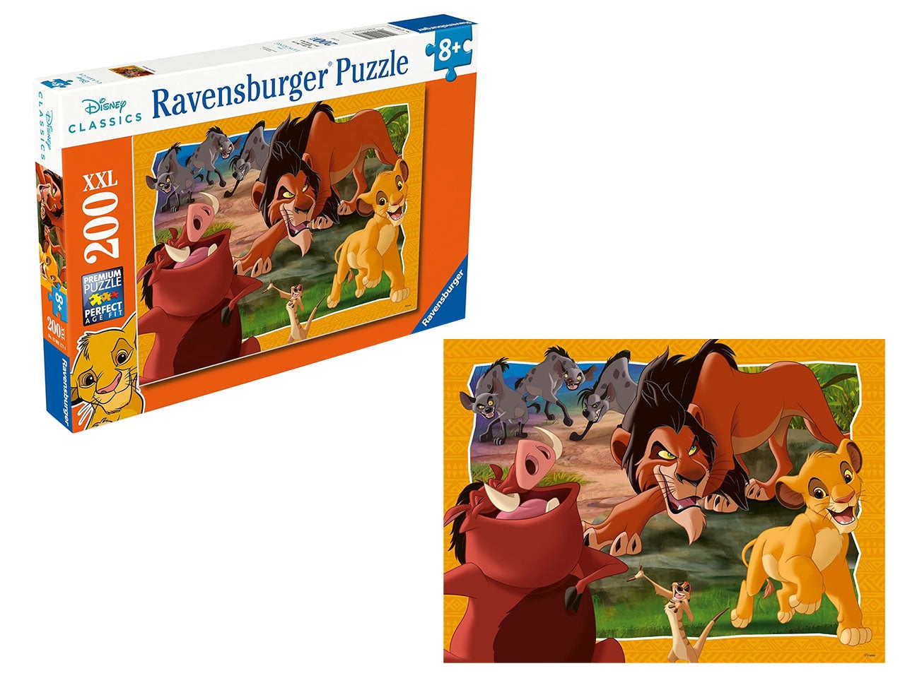 Puzzle 200 pezzi XXL Disney Il Re Leone, Idea Regalo per Bambini 8+ Anni, Gioco Educativo - Ravensburger