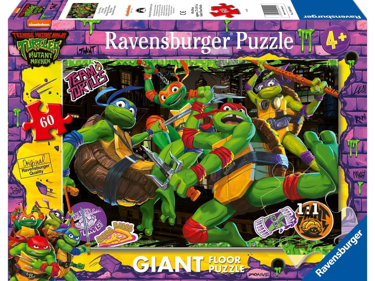 Puzzle teenage mutant ninja turtles da 60 pezzi