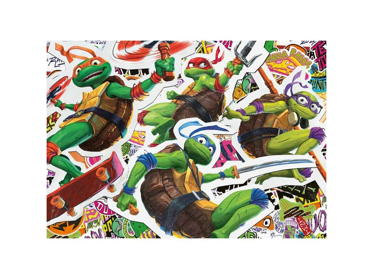 Puzzle Ravensburger Tartarughe Ninja Turtles, 125 pezzi maxi per bambini di 6+ anni