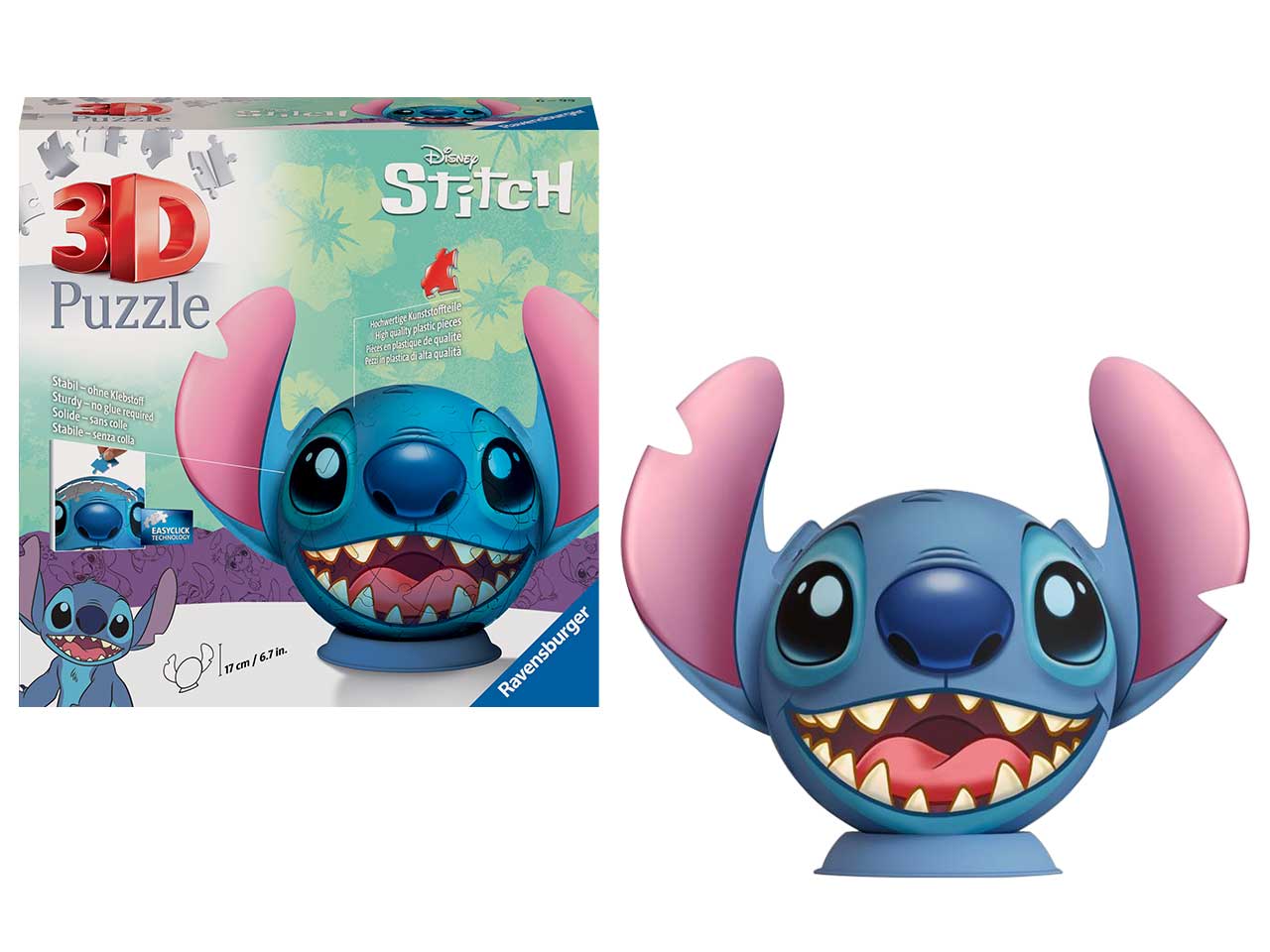 Puzzle-ball 3d stitch con orecchie 72 pezzi$