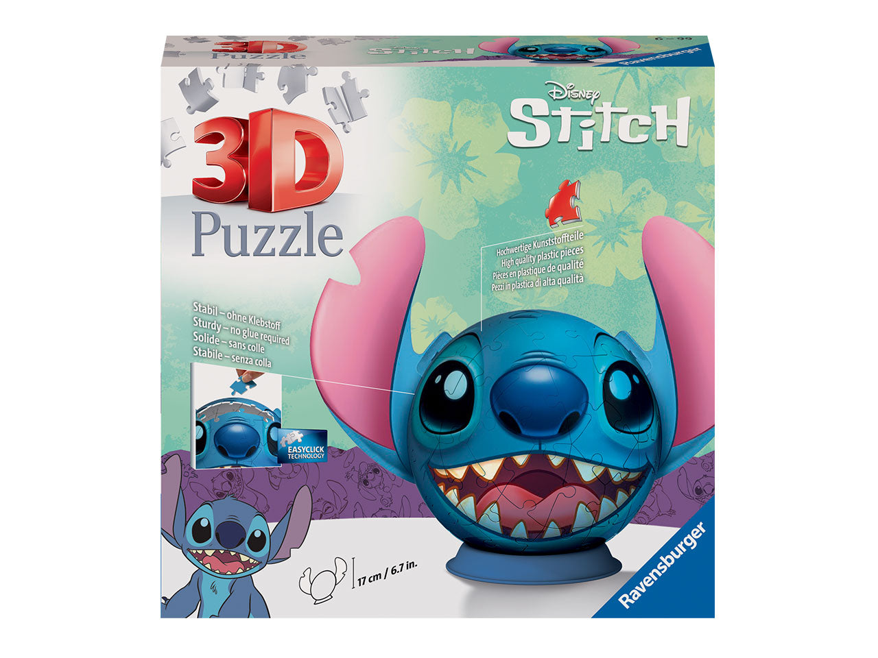 Puzzle-ball 3d stitch con orecchie 72 pezzi$