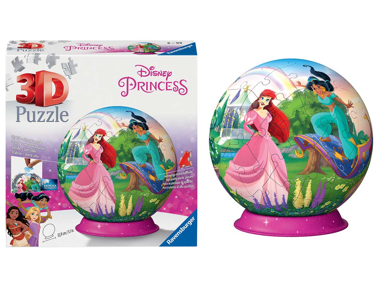 Puzzleball 3d da 72 pezzi puzzle ball disney princess