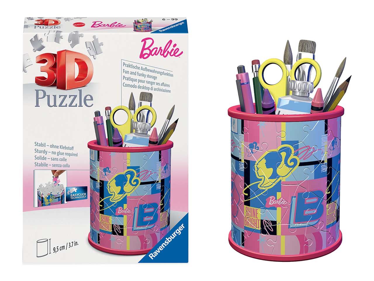 Puzzle 3d portapenne di barbie