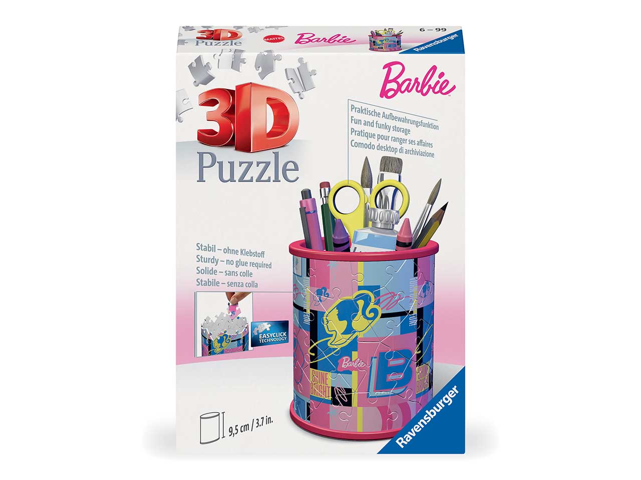 Puzzle 3d portapenne di barbie