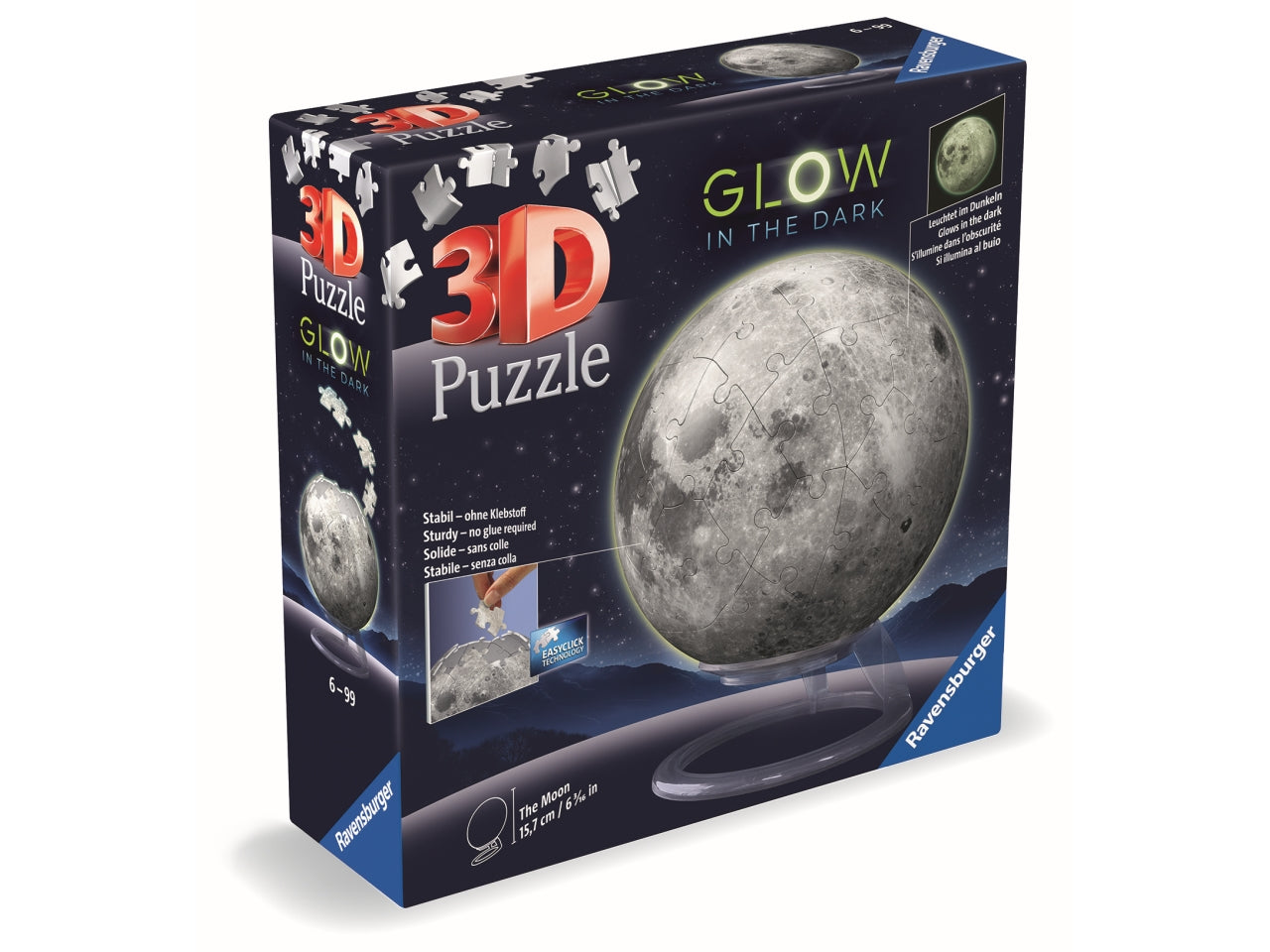 Puzzle 3D Glow in the dark, Idea Regalo per Bambini 6+ anni, Gioco Educativo e Stimolante, 72 pezzi - Ravensburger