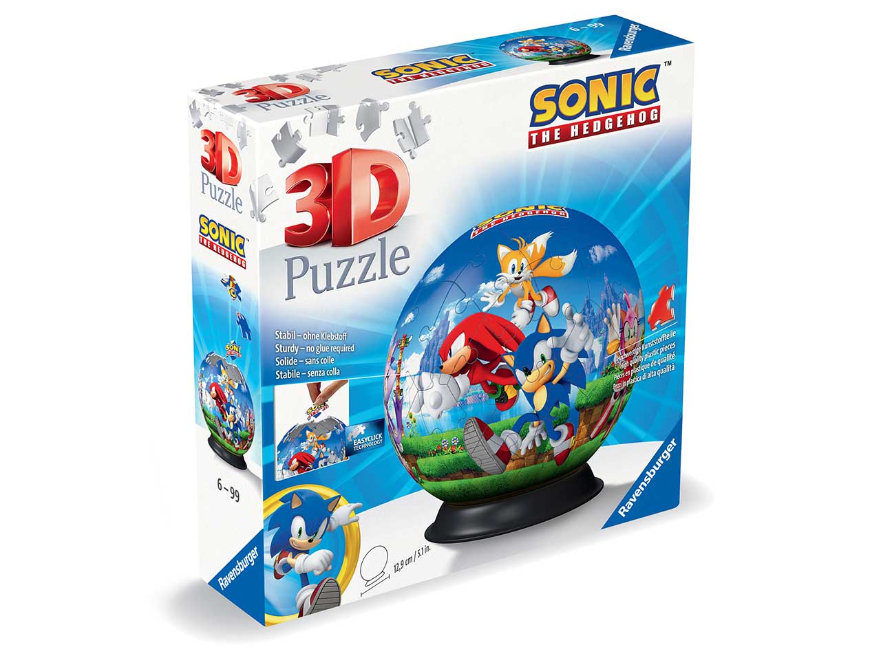 Sonic the hedgehog?, puzzle a sfera di 72 pezzi per bambini 6+, Ravensburger