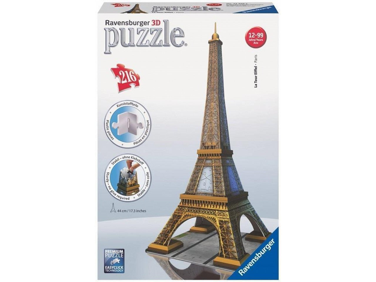 Puzzle 3d 216 pezzi tour eiffel 12556