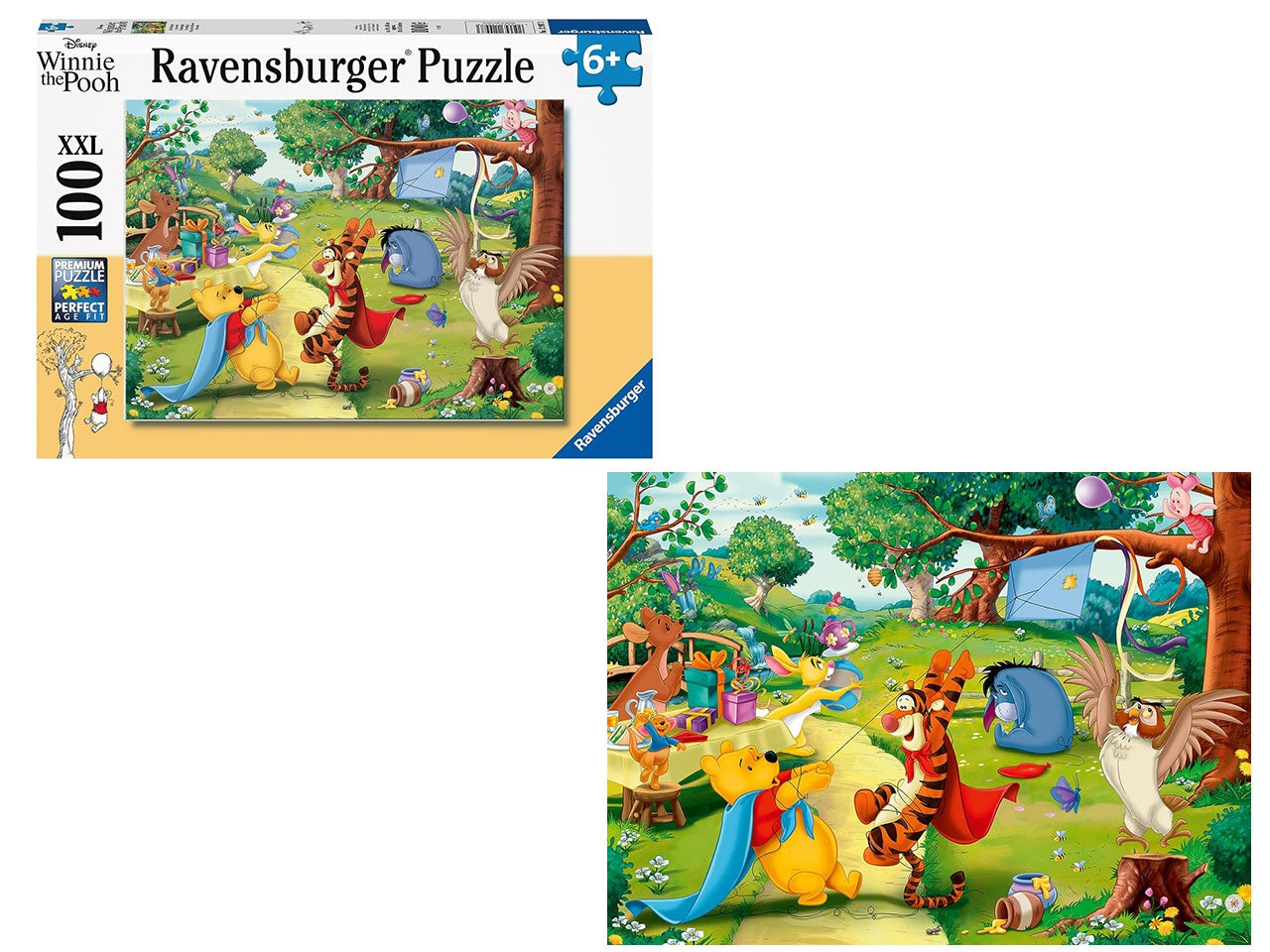 Puzzle Winnie the Pooh, 100 Pezzi XXL per Bambini, Età Consigliata 6+, Multicolore, 49 x 36 x 0,2 cm - Ravensburger