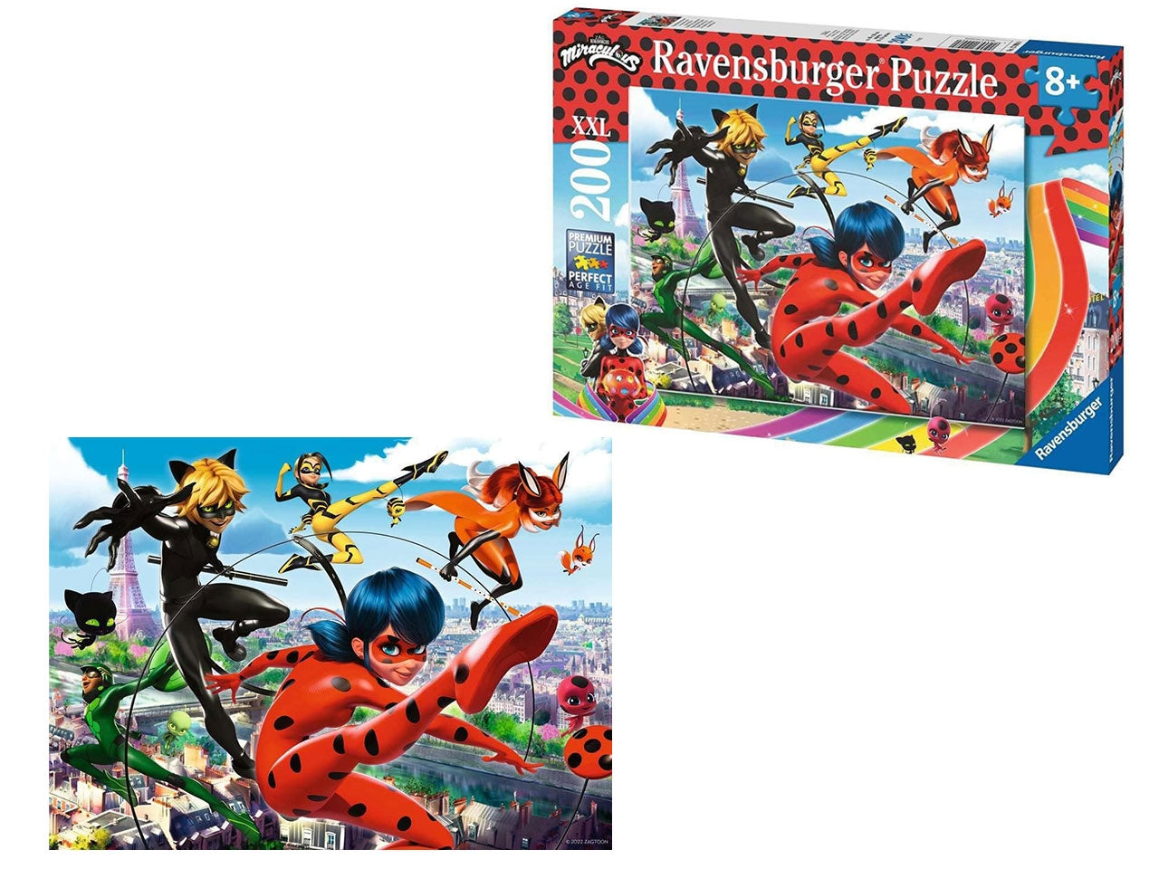 Puzzle 200 pezzi XXL Miraculous per Bambini 8+ Anni, Gioco Educativo - Ravensburger