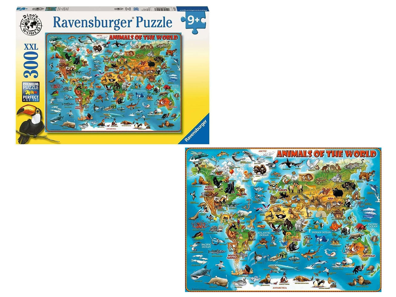 Puzzle 300 pezzi xxl animali del mondo - Ravensburger