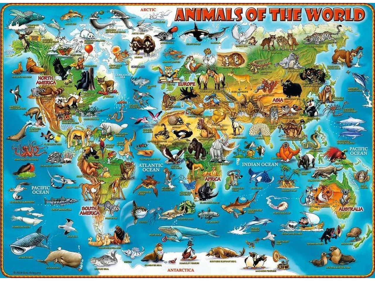 Puzzle 300 pezzi xxl animali del mondo - Ravensburger