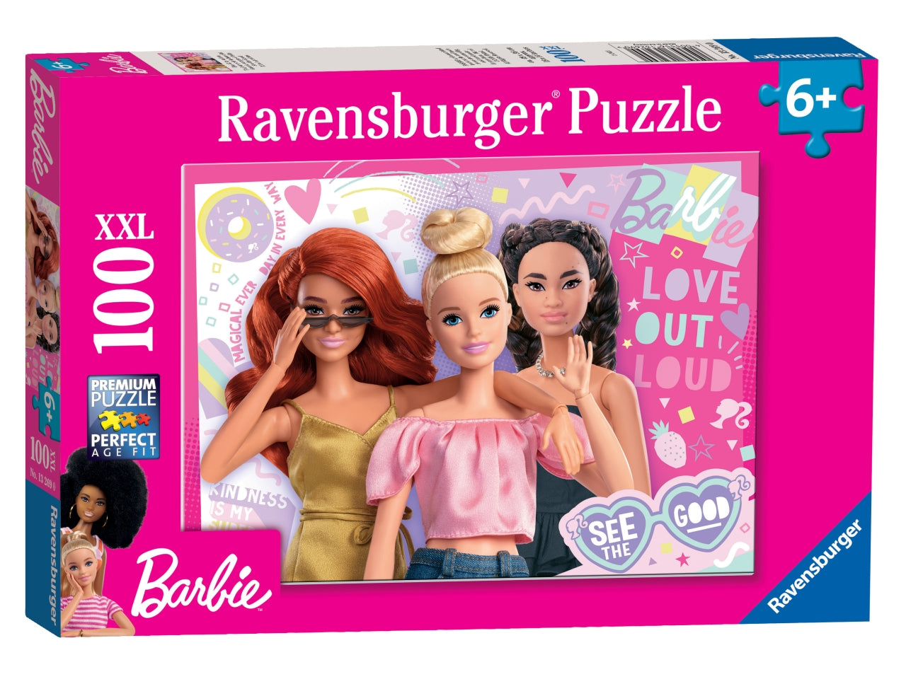 Puzzle XXL Barbie, Idea Regalo per Bambini 6+ Anni, Gioco Educativo e Stimolante, 100 pezzi - Ravensburger