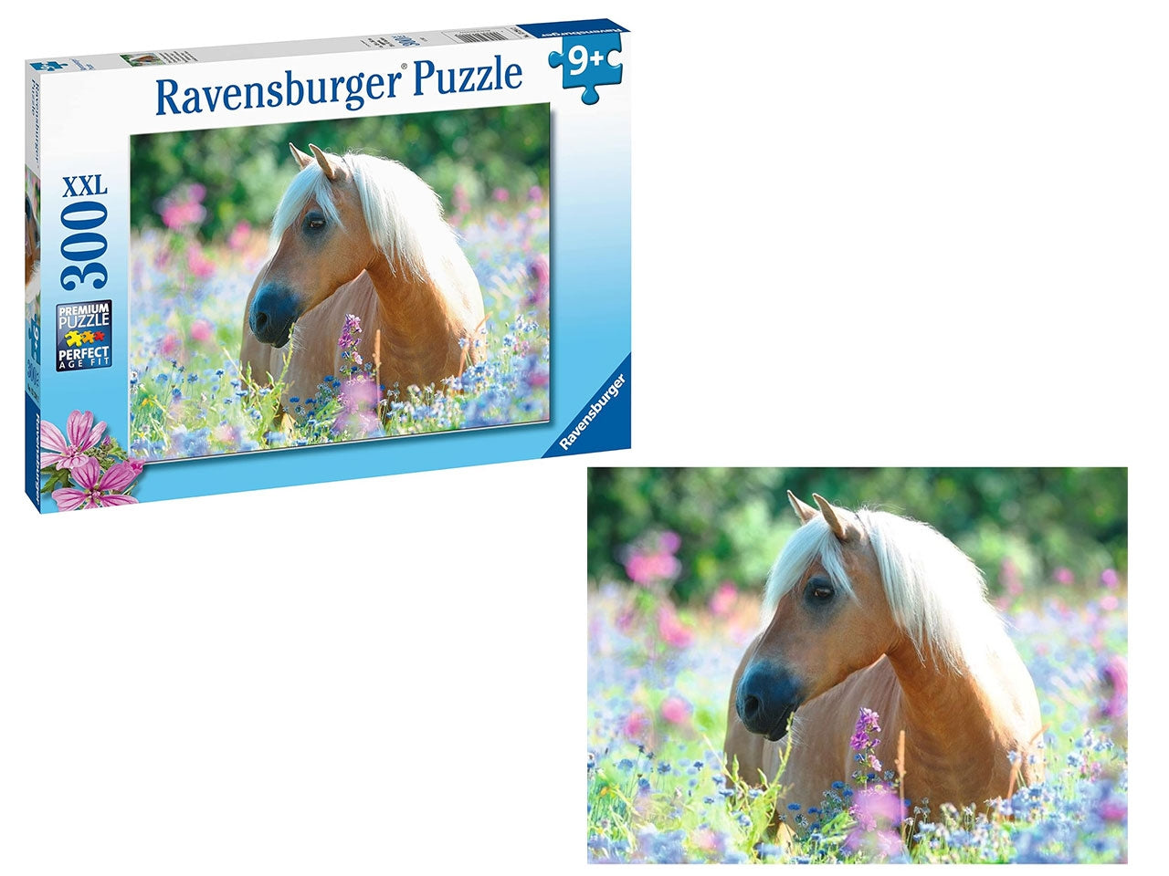 Puzzle Cavallo tra i Fiori, 300 Pezzi XXL, Puzzle per Bambini, Età Raccomandata 9+, Multicolore - Ravensburger