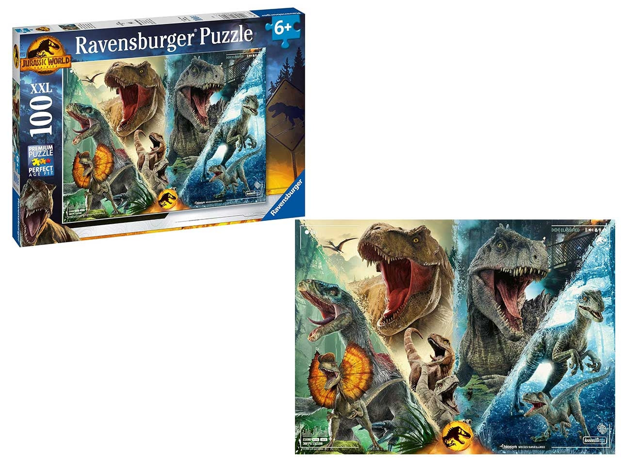 Puzzle 100 Pezzi XXL Jurassic World, Idea Regalo per Bambini 6+ Anni, Gioco Educativo - Ravensburger