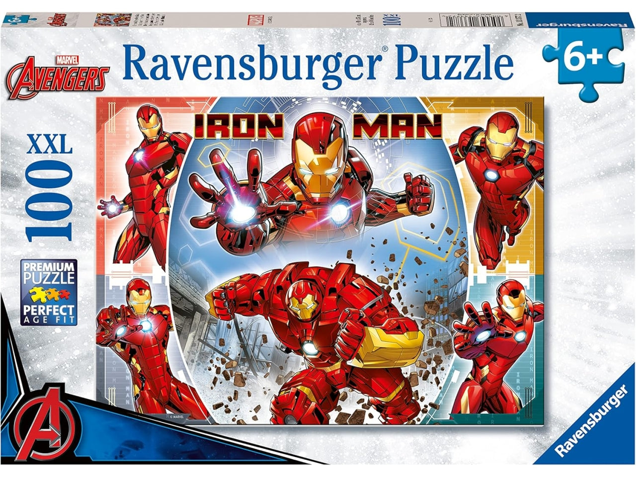 Puzzle 100 Pezzi XXL Marvel Iron Man, Idea Regalo per Bambini 6+ Anni, Gioco Educativo - Ravensburger